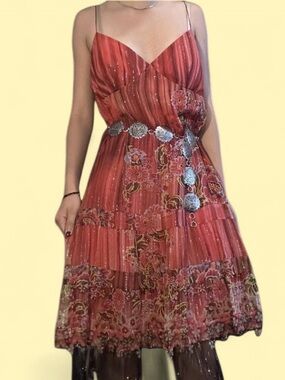 Vintage Y2K Muse Silk Chiffon Dress